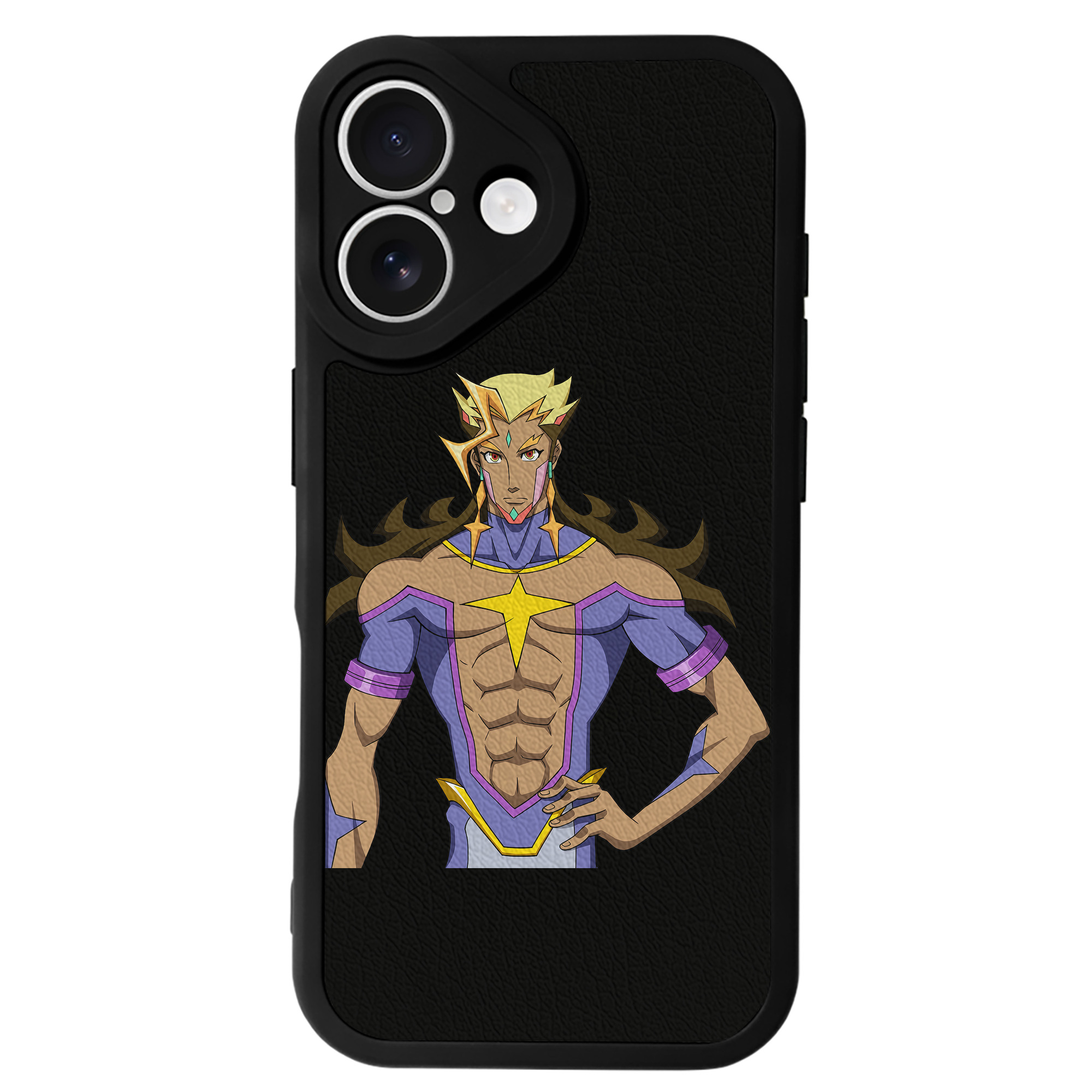 （画像用） 遊☆戯☆王 Yu-Gi-Oh! 【iPhone 16シリーズ対応】シリコンスマホケース（レザー調） 材質：シリコン